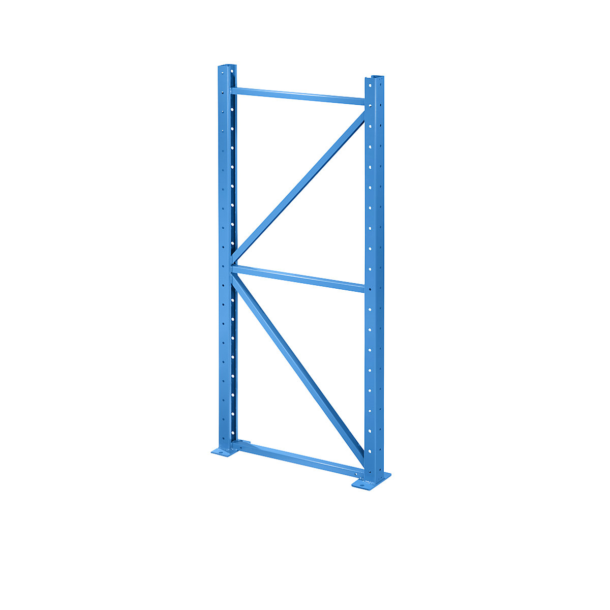 Armação para estante – LISTA, profundidade 1260 mm, altura 2500 mm, azul claro-0