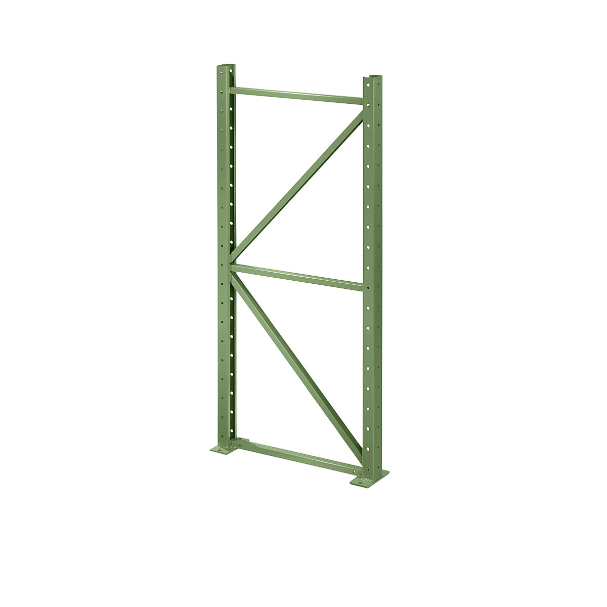 Armação para estante – LISTA, profundidade 1260 mm, altura 2500 mm, verde reseda-0