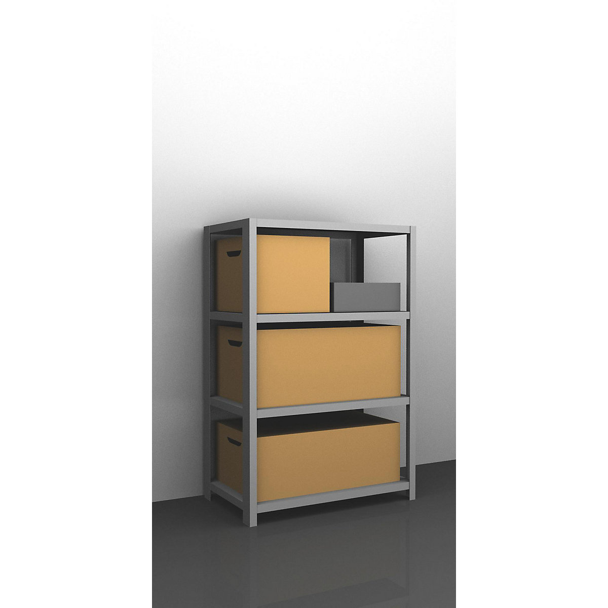 Estante de aparafusar para cargas pesadas, galvanizada – eurokraft pro, altura da estante 1500 mm, estante básica, largura x profundidade 1000 x 800 mm-0