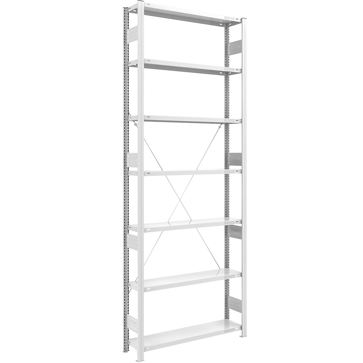 Estante de encaixar para cargas pesadas, RAL 7035 – eurokraft pro, altura da estante 3000 mm, estante base, LxP 1000 x 300 mm-0