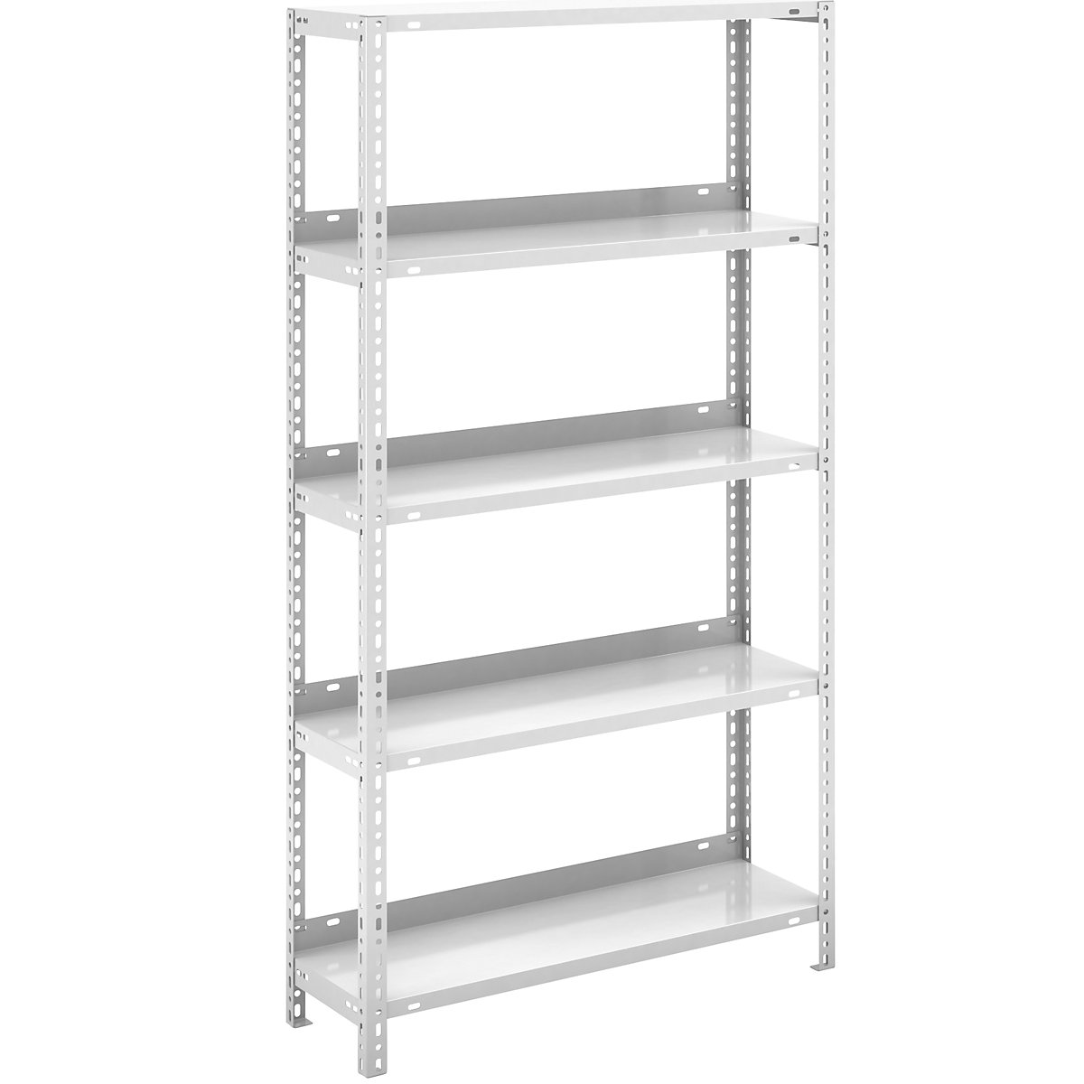 Estante de aparafusar para pastas de arquivo, cinzento claro RAL 7035 – hofe, altura da estante 1500 mm, estante básica, largura x profundidade 750 x 300 mm-0
