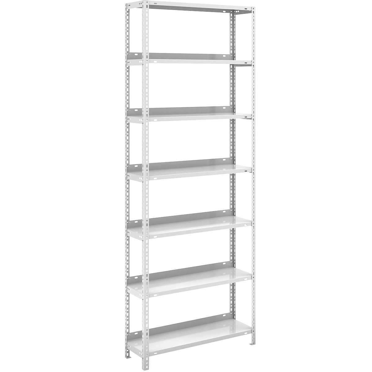Estante de aparafusar para pastas de arquivo, cinzento claro RAL 7035 – hofe, altura da estante 2200 mm, estante básica, largura x profundidade 750 x 300 mm-0
