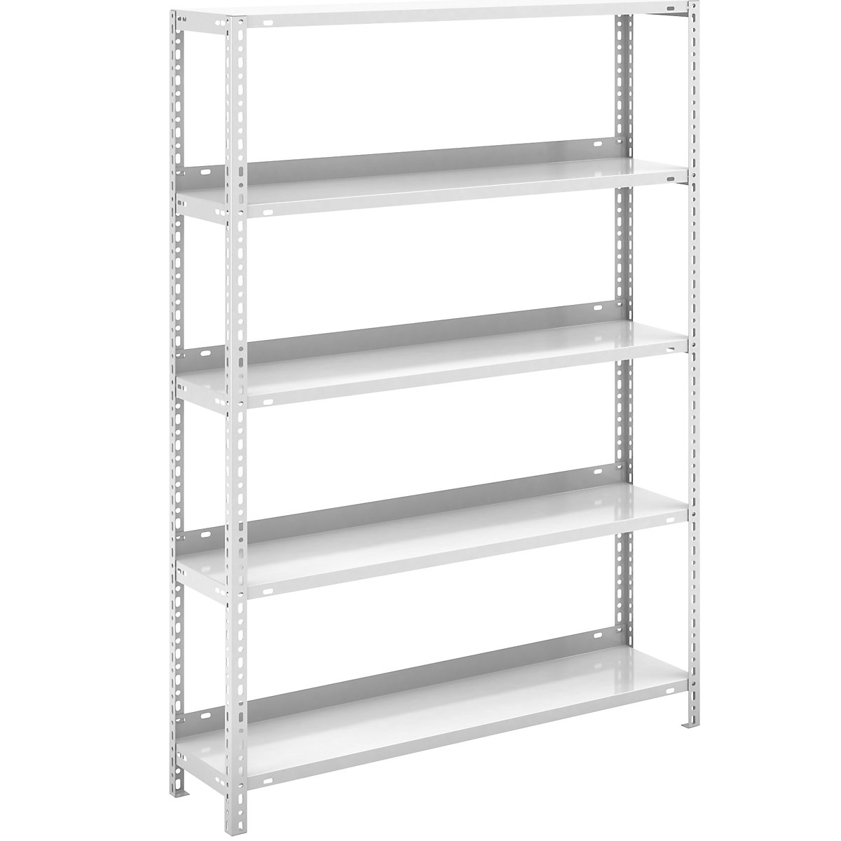 Estante de aparafusar para pastas de arquivo, cinzento claro RAL 7035 – hofe, altura da estante 1500 mm, estante básica, largura x profundidade 1000 x 300 mm-0