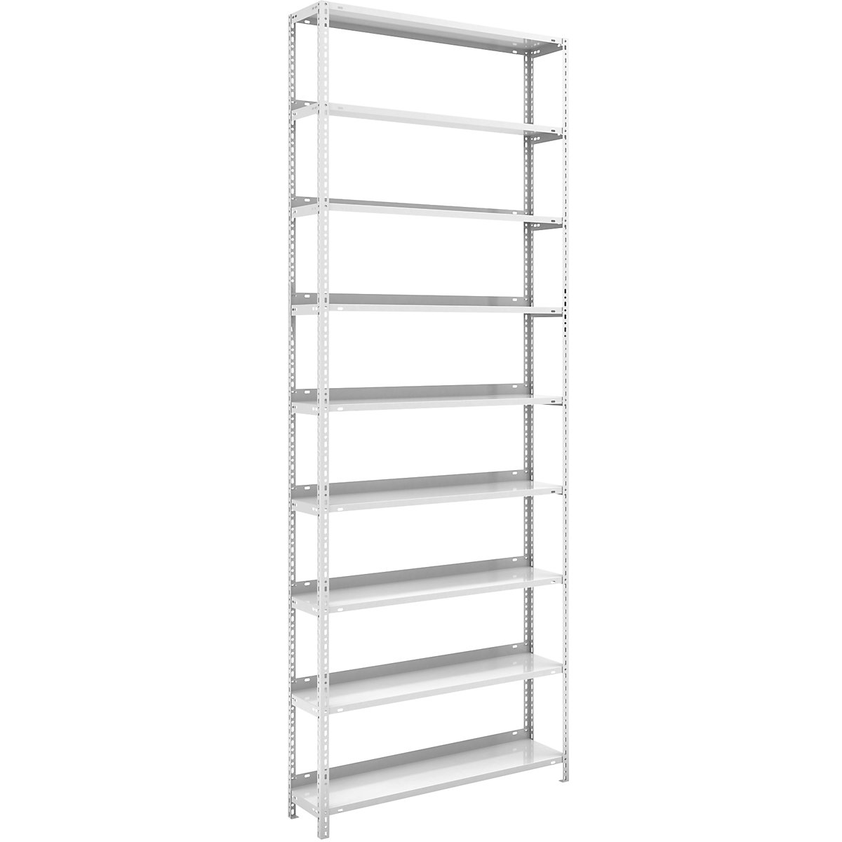 Estante de aparafusar para pastas de arquivo, cinzento claro RAL 7035 – hofe, altura da estante 2900 mm, estante básica, largura x profundidade 1000 x 300 mm-0