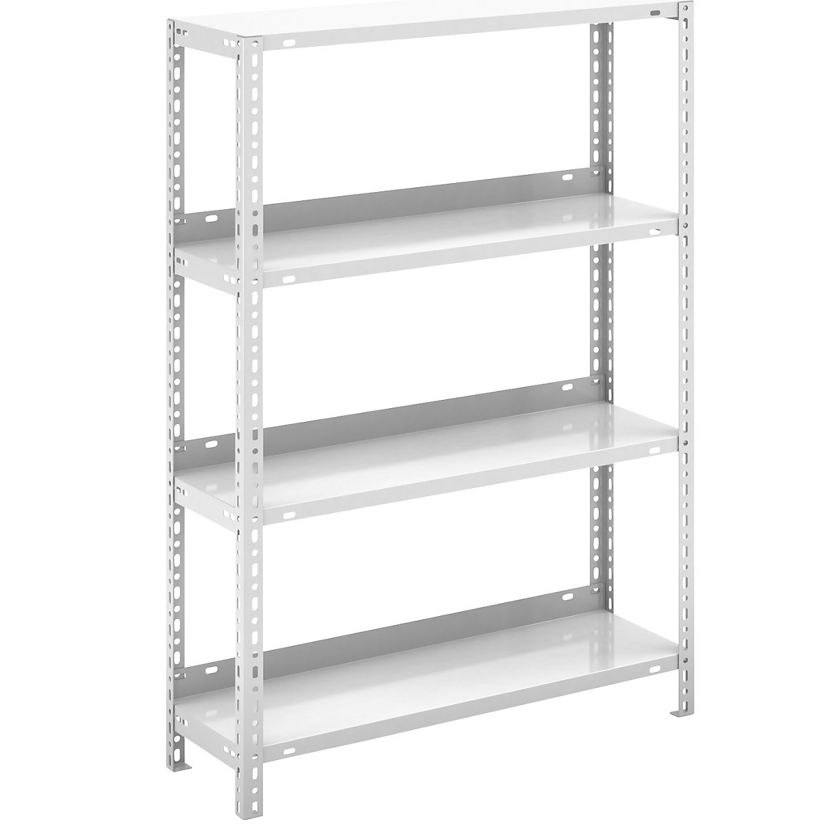 Estante de aparafusar para pastas de arquivo, cinzento claro RAL 7035 – hofe, altura da estante 1150 mm, estante básica, largura x profundidade 750 x 300 mm-0