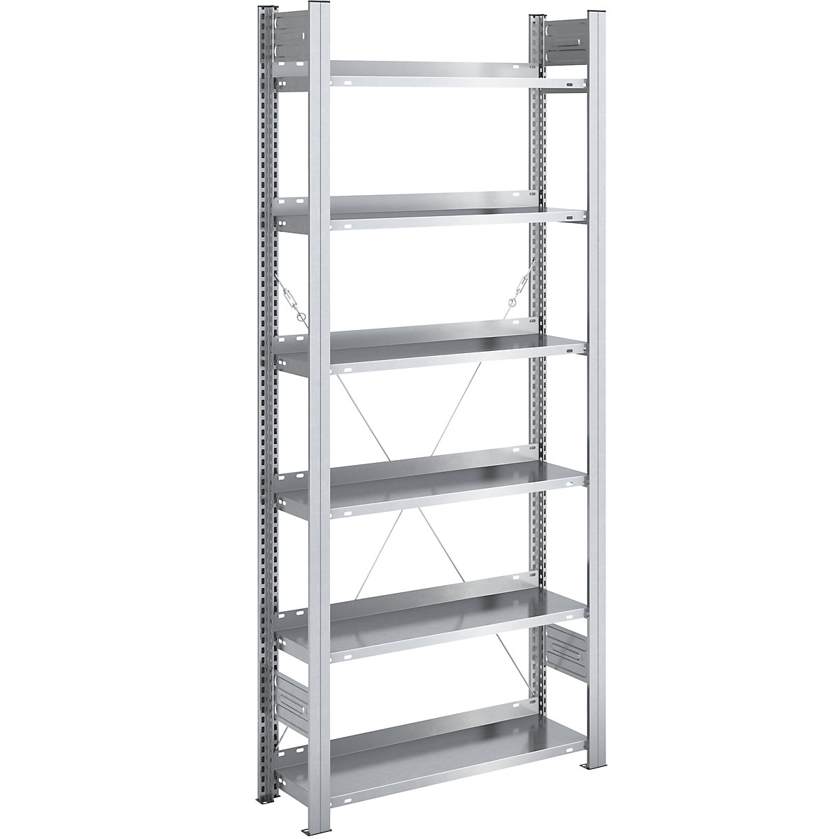 Estante de encaixar para pastas de arquivo, galvanizada – hofe, altura da estante 2000 mm, de um lado, estante básica, LxP 750 x 300 mm-0
