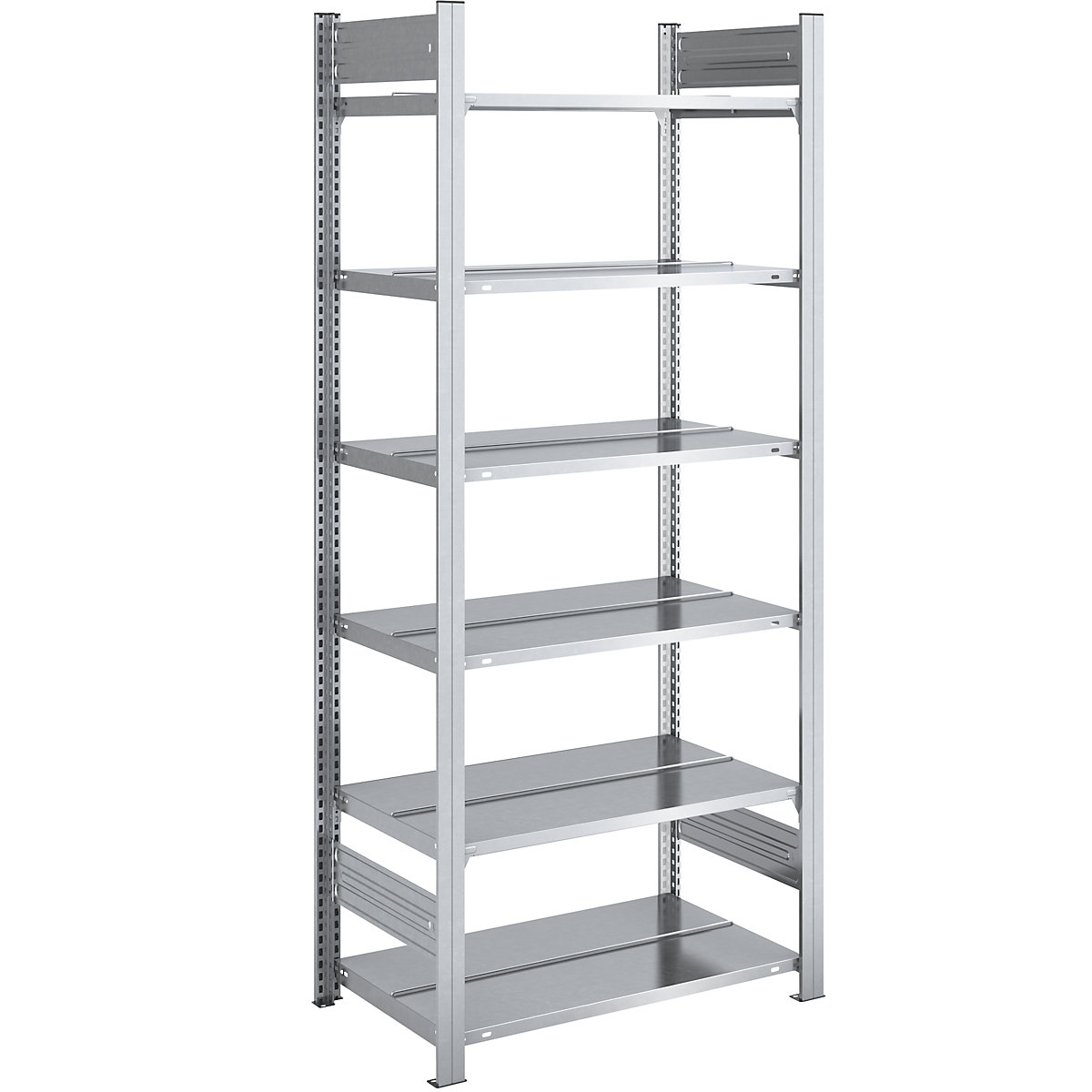 Estante de encaixar para pastas de arquivo, galvanizada – hofe, altura da estante 2000 mm, de dois lados, estante básica, LxP 750 x 600 mm-0