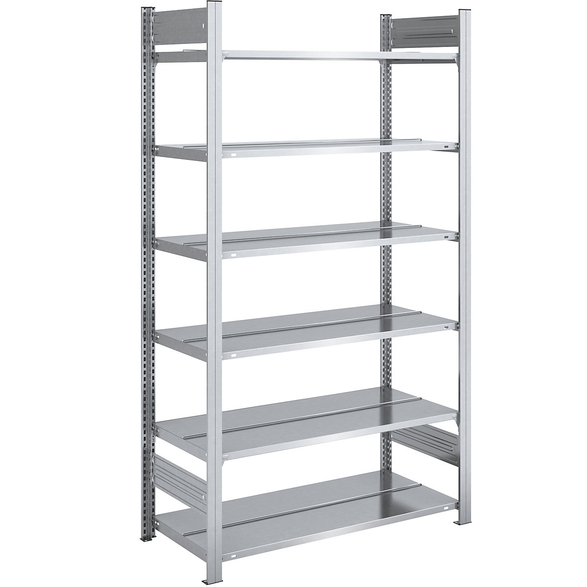 Estante de encaixar para pastas de arquivo, galvanizada – hofe, altura da estante 2000 mm, de dois lados, estante básica, LxP 1000 x 600 mm-0