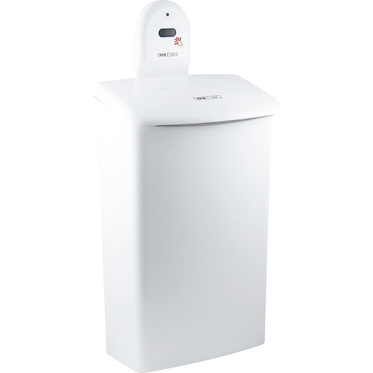 Caja higiénica ParadiseLine Non Touch – CWS, capacidad para aprox. 12 litros, blanco-0