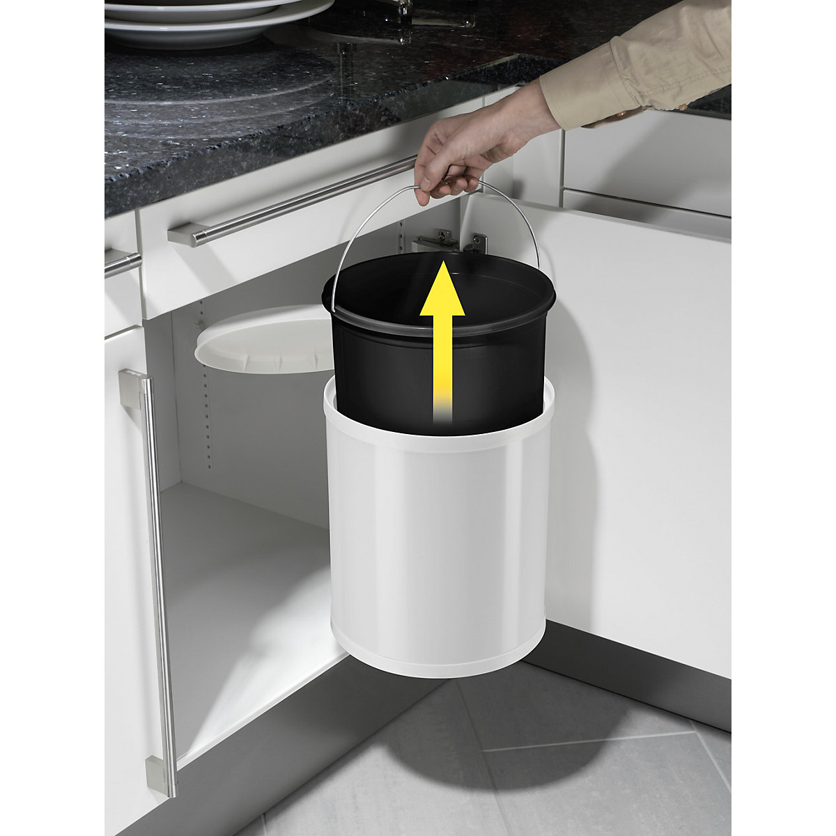 Cubo de basura empotrable Compact-Box M – Hailo (Imagen del producto 3)-2