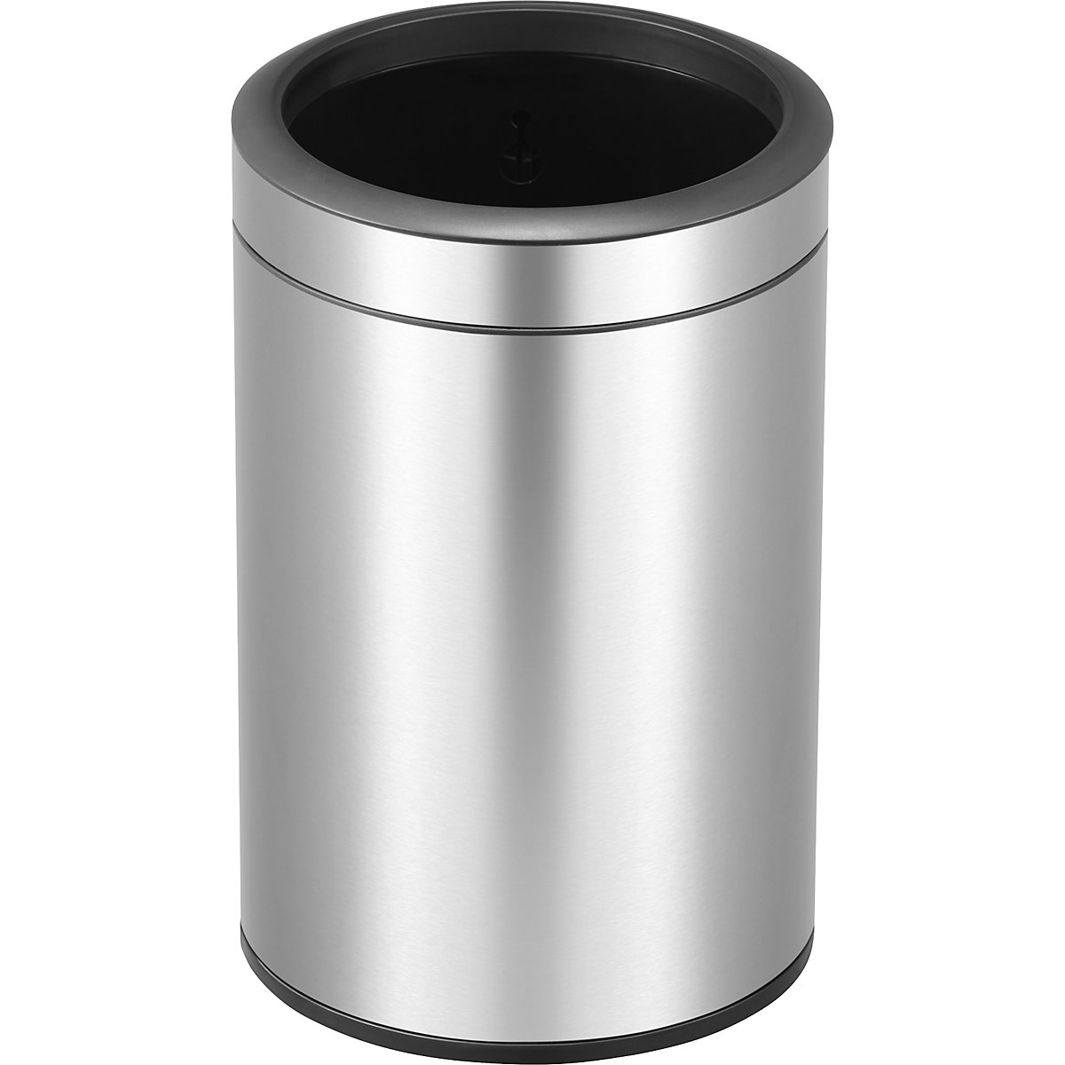 Papelera de acero inoxidable, capacidad 12 l, A x H x P 255 x 400 x 255 mm, con recipiente interior-0