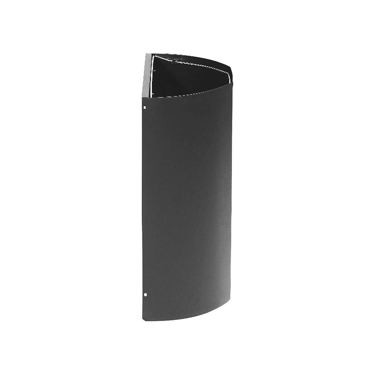 Recipiente mural para residuos, semicircular – Probbax (Imagen del producto 2)-1