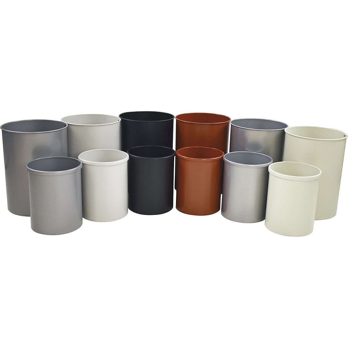 Papelera, acero, redonda (Imagen del producto 2)-1