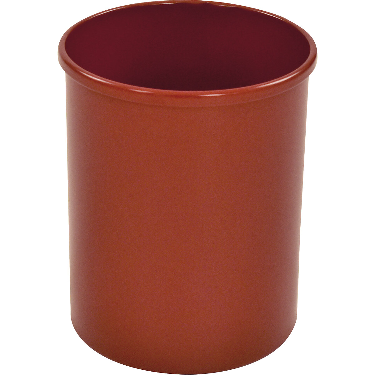 Papelera, acero, redonda, capacidad 15 l, H x Ø 309 x 255 mm, rojo-0