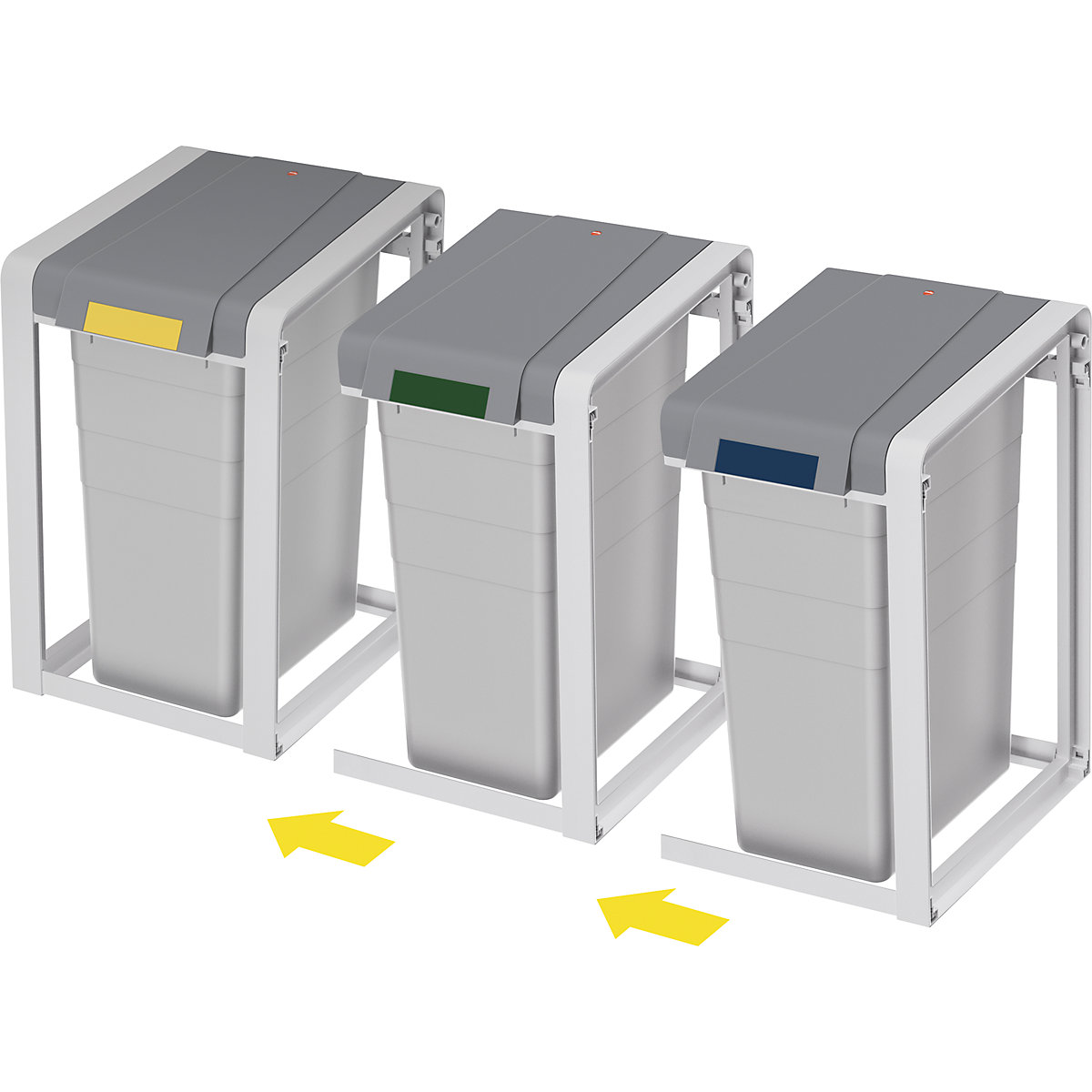 Sistema modular de recipientes para separar materiales ProfiLine, ecológico y flexible – Hailo (Imagen del producto 3)-2