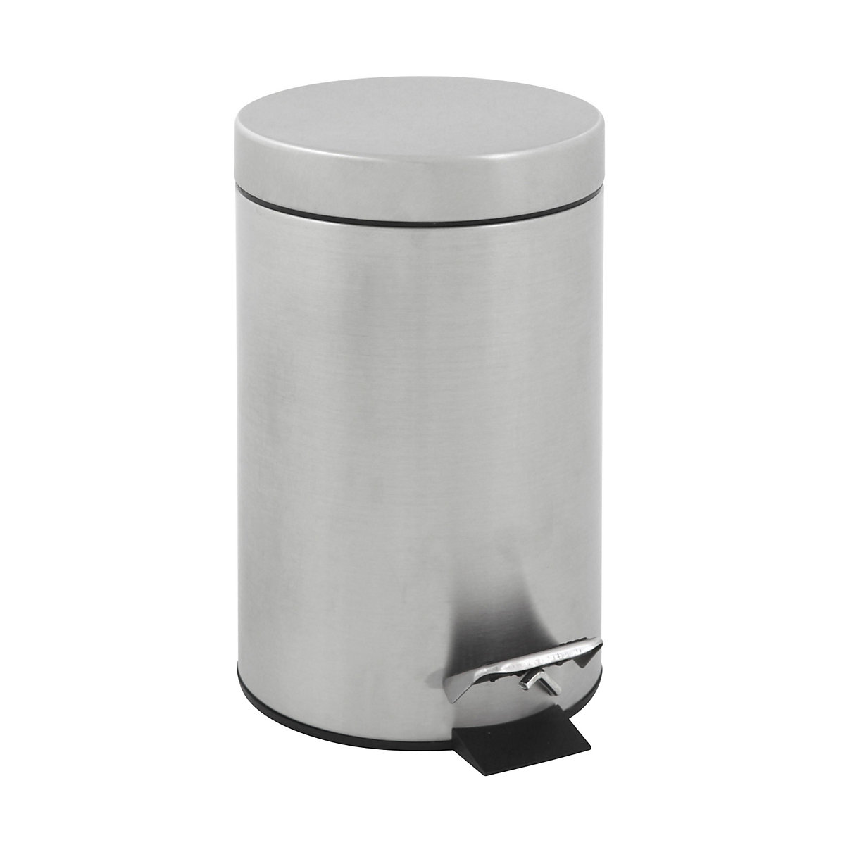 Colector de deșeuri cu pedală, cu găleată interioară din plastic, volum 3 l, î. x Ø 270 x 167 mm, inox, mat