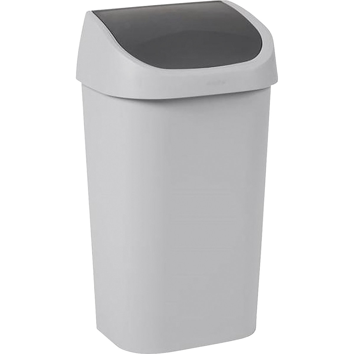 Coș de gunoi cu capac batant, volum 50 l, gri-0