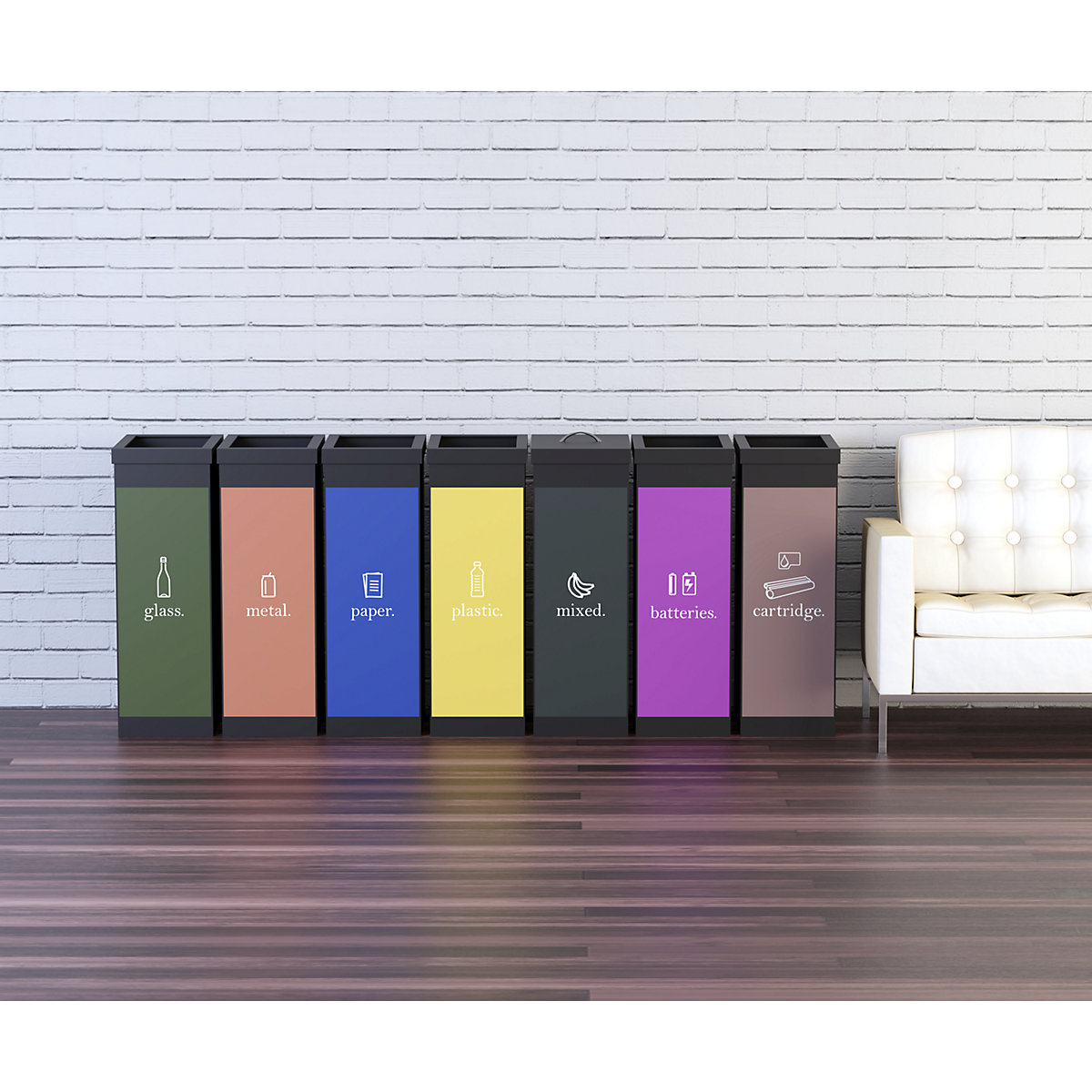 Recipient colectare deșeuri reciclabile, plastic (Imagine produs 3)-2