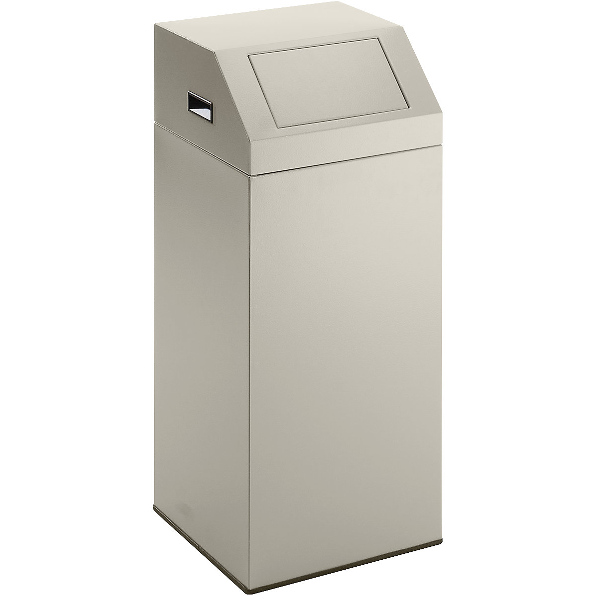 Recipient de colectare a deșeurilor reciclabile, cu autostingere – eurokraft pro, volum 76 l, lăț. x î. x ad. 380 x 890 x 380 mm, gri pietriș-0