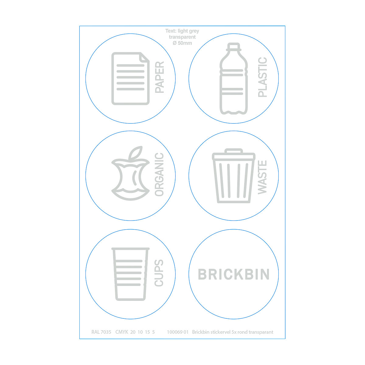Recipient de colectare a materialelor reciclabile BrickBin, cu capac (Imagine produs 5)-4