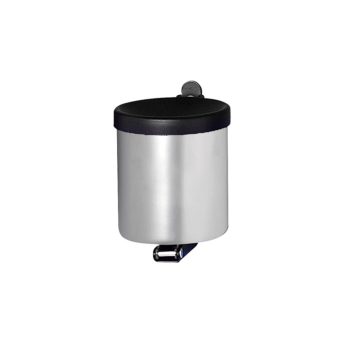 Scrumieră de perete cu sistem de siguranță, înălțime 100 mm, tablă de oțel, alpaca-0