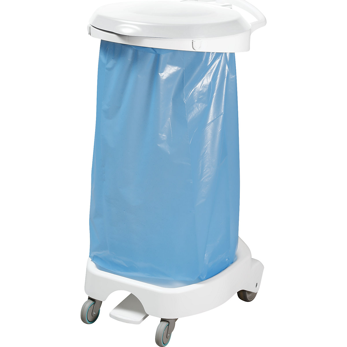 Suport cu pedală pentru sac de gunoi, cu role (Imagine produs 2)-1