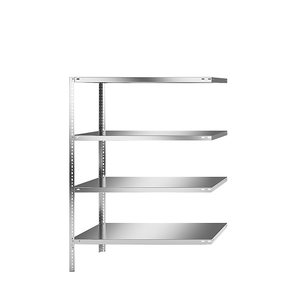Raft din inox, înălțime raft 1500 mm, raft adițional, lăț. x ad. 1100 x 600 mm-0