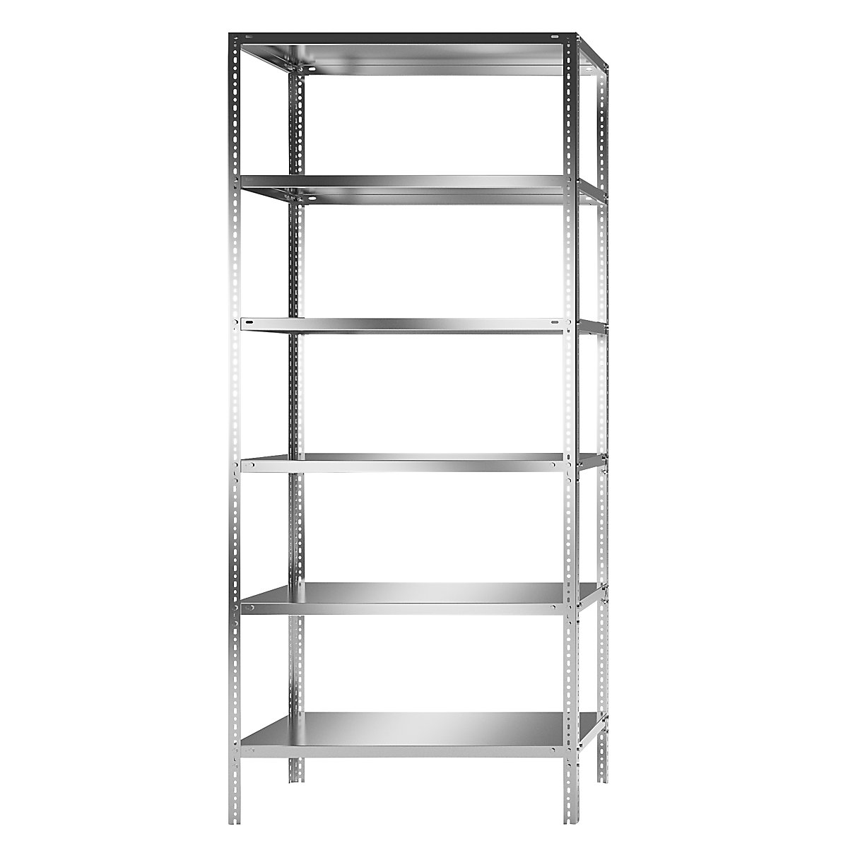 Raft din inox, înălțime raft 2500 mm, raft de bază, lăț. x ad. 1100 x 500 mm-0
