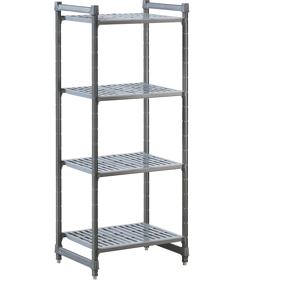 Raft modular cu inserare din plastic, lăț. x ad. poliță 680 x 540 mm, raft de bază, lățime 760 mm, poliță cu fante-0