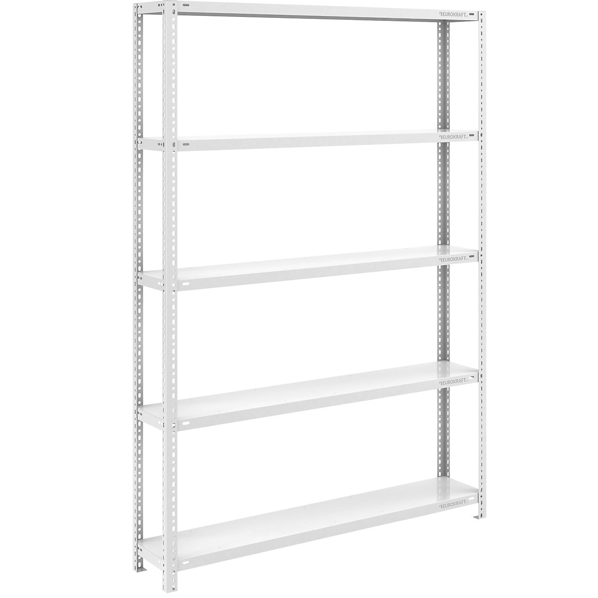 Raft cu înșurubare pentru sarcini grele, gri deschis RAL 7035 – eurokraft pro, înălțime raft 2000 mm, raft de bază, lăț. x ad. 1300 x 300 mm-0
