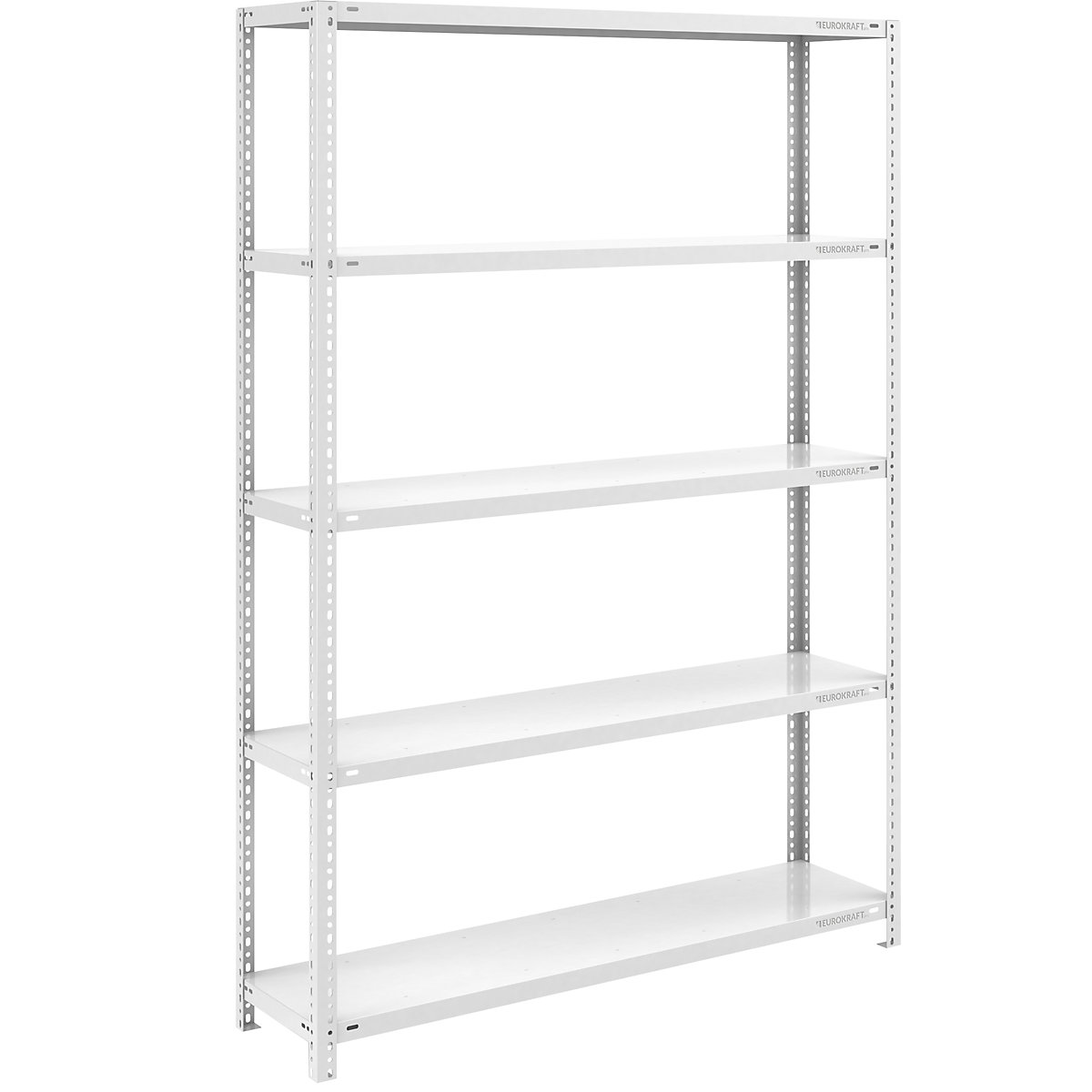 Raft cu înșurubare pentru sarcini grele, gri deschis RAL 7035 – eurokraft pro, înălțime raft 2000 mm, raft de bază, lăț. x ad. 1300 x 400 mm-0