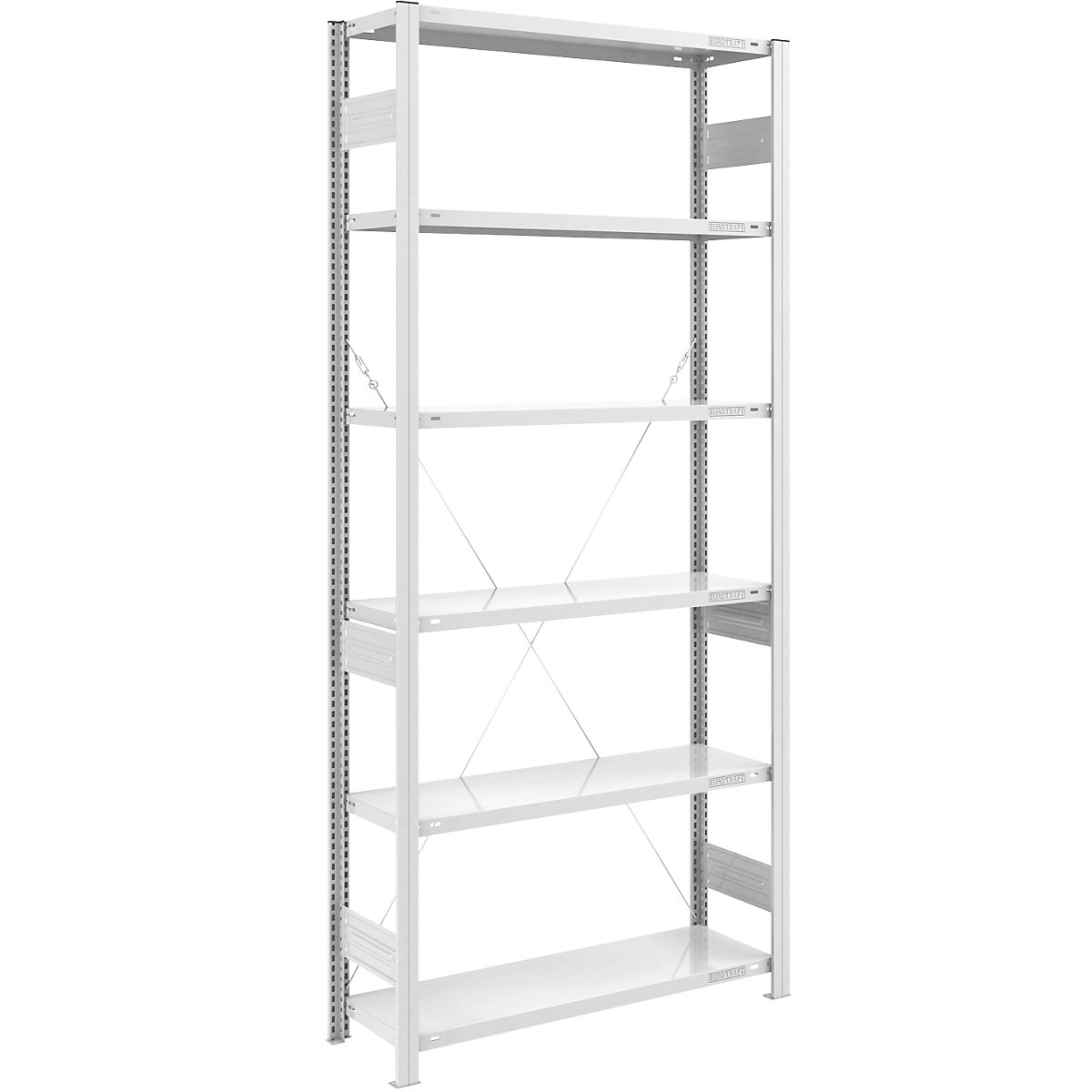 Raft cu inserare pentru sarcini ridicate, RAL 7035 – eurokraft pro, înălțime raft 2500 mm, raft de bază lăț. x ad. 1000 x 400 mm-0