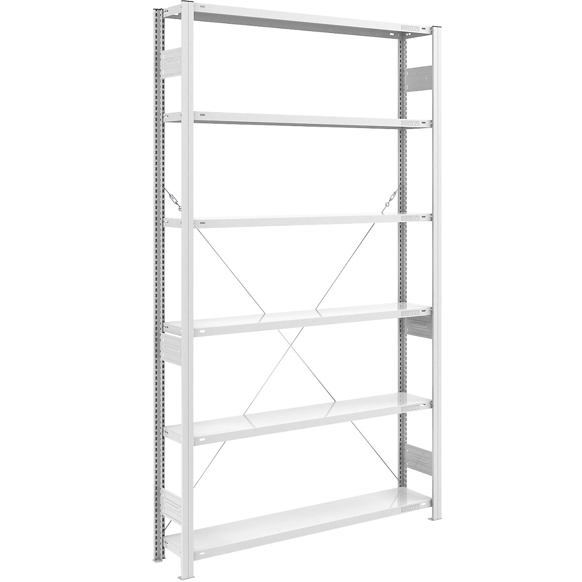 Raft cu inserare pentru sarcini ridicate, RAL 7035 – eurokraft pro, înălțime raft 2500 mm, raft de bază lăț. x ad. 1300 x 300 mm-0