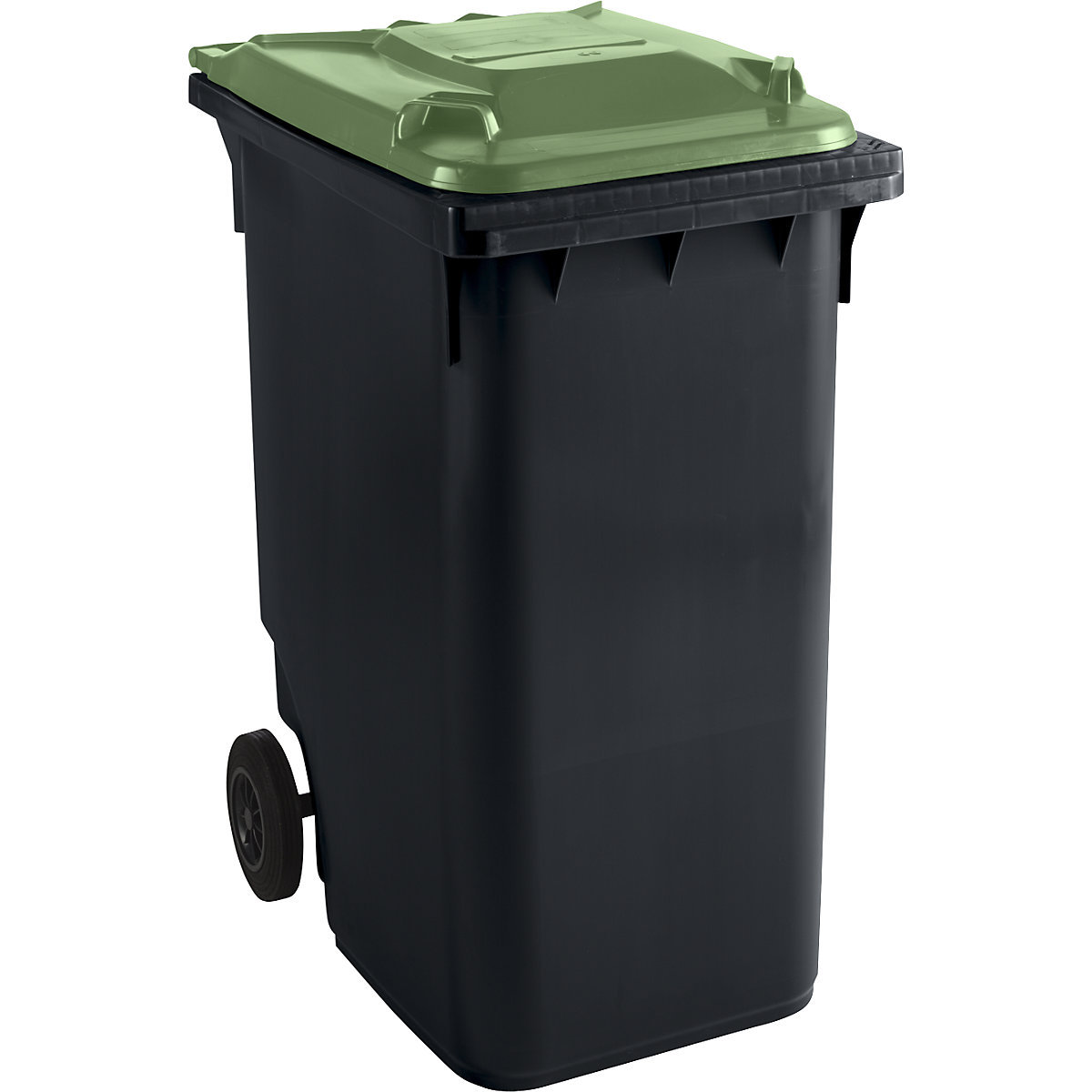 Bidone per rifiuti in plastica DIN EN 840, capacità 360 l, alt. x largh. x prof. 665 x 1115 x 880 mm, Ø ruota 200 mm, undefined-0