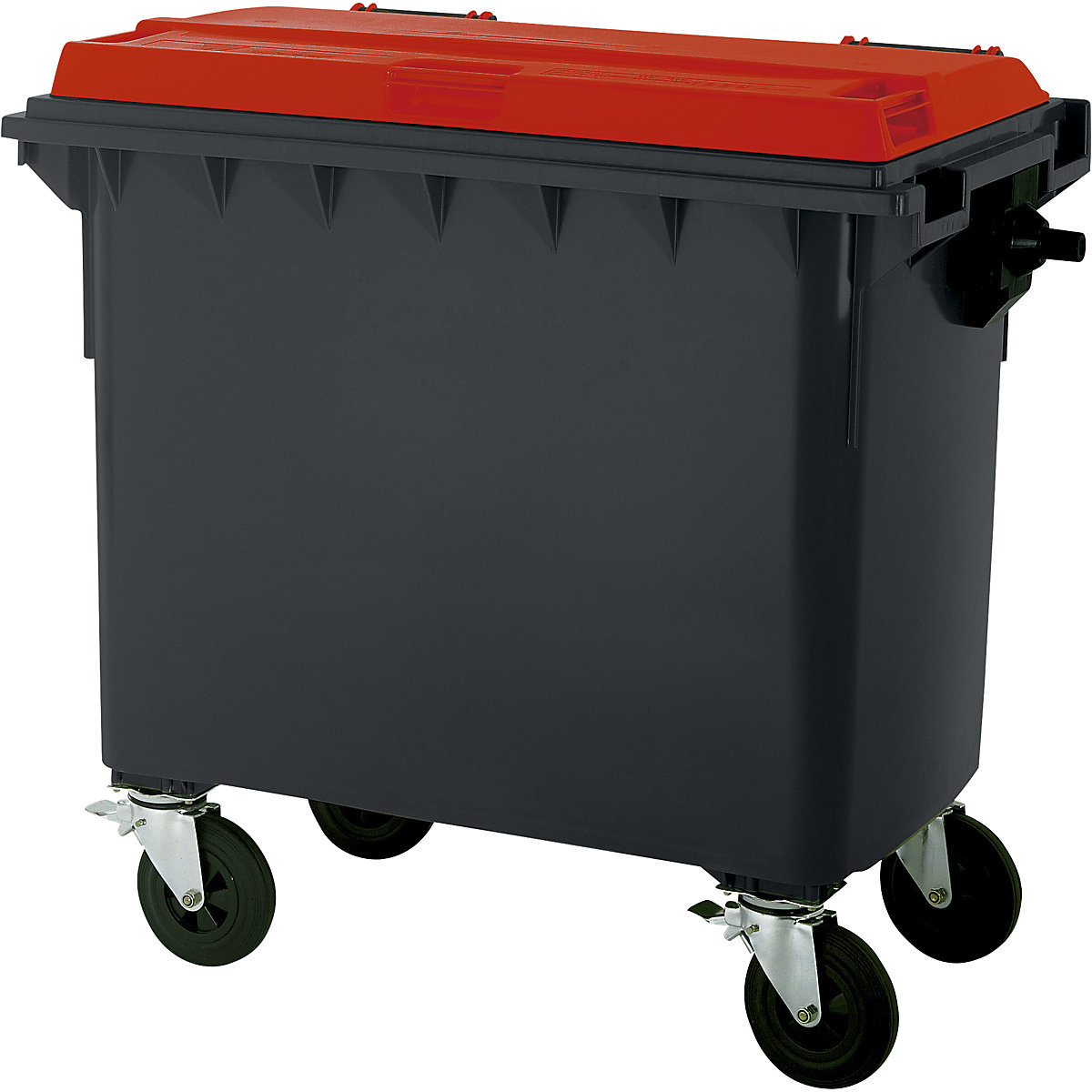 Container per rifiuti in plastica, DIN EN 840, capacità 660 l, largh. x alt. x prof. 1360 x 1235 x 765 mm, undefined-0