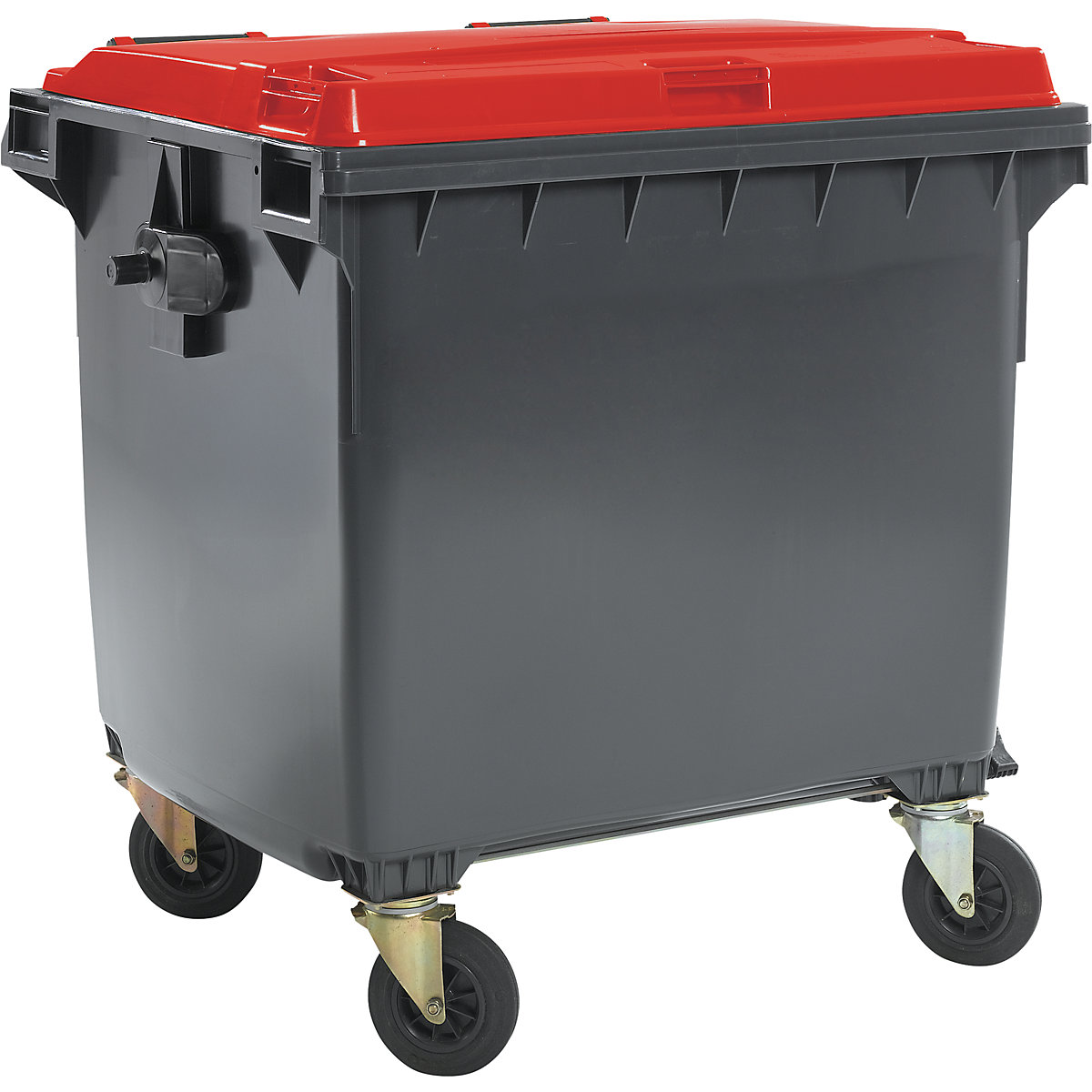 Container per rifiuti in plastica, DIN EN 840, capacità 1100 l, largh. x alt. x prof. 1370 x 1470 x 1115 mm, undefined-0