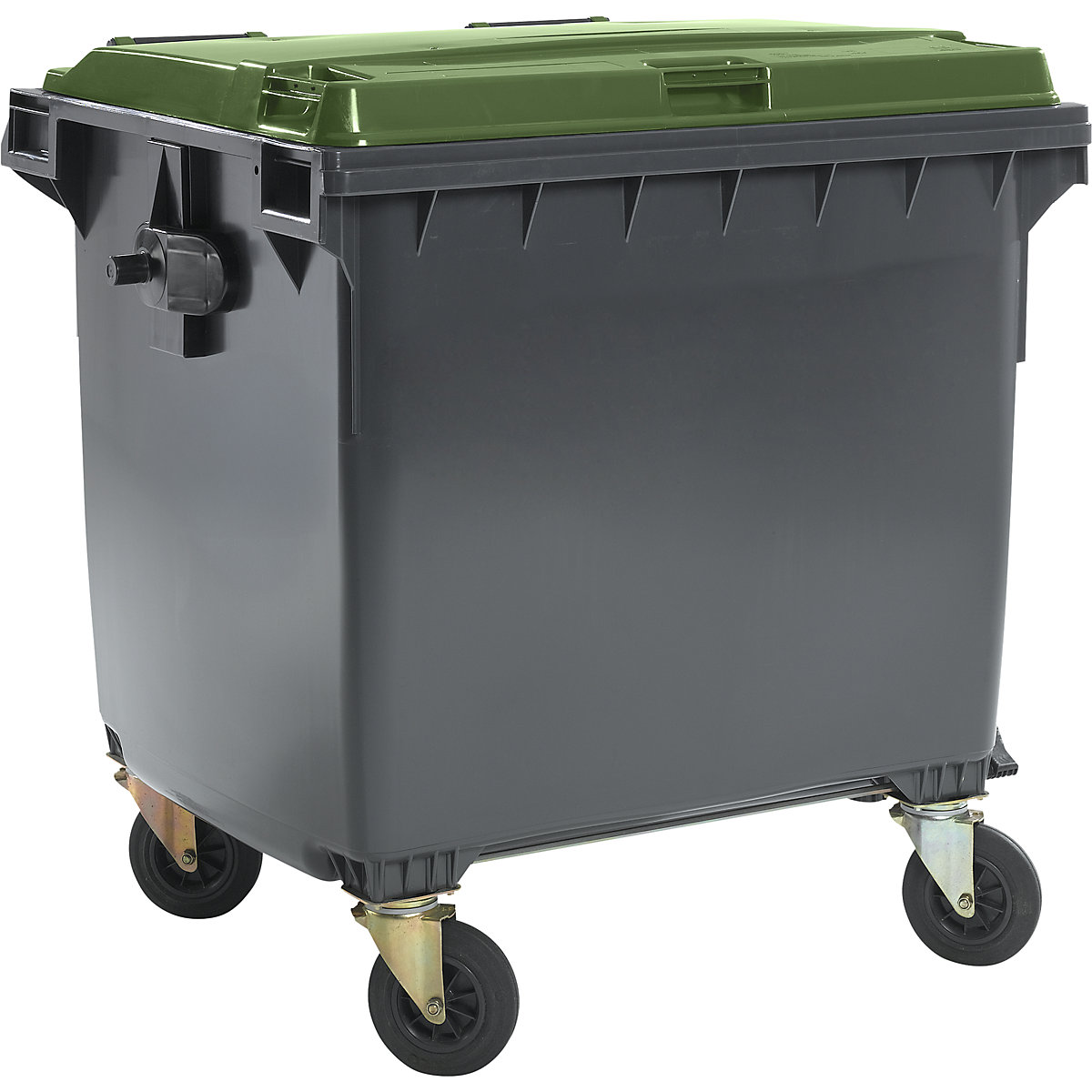 Container per rifiuti in plastica, DIN EN 840, capacità 1100 l, largh. x alt. x prof. 1370 x 1470 x 1115 mm, undefined-0