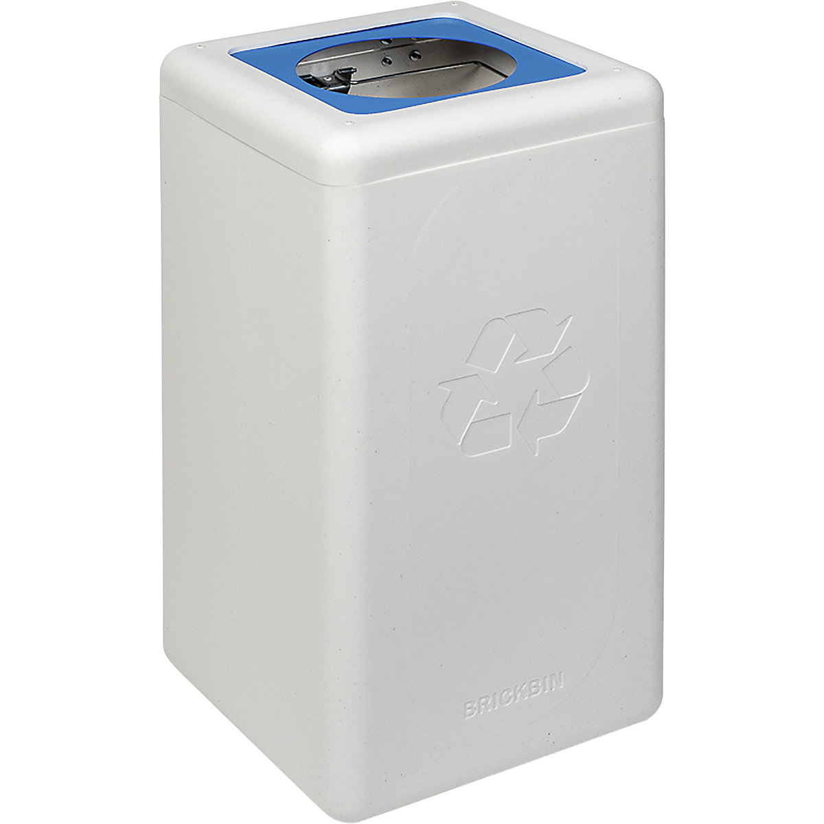 Contenitore per la raccolta differenziata BrickBin, capacità 65 l, bianco, copertura blu-0