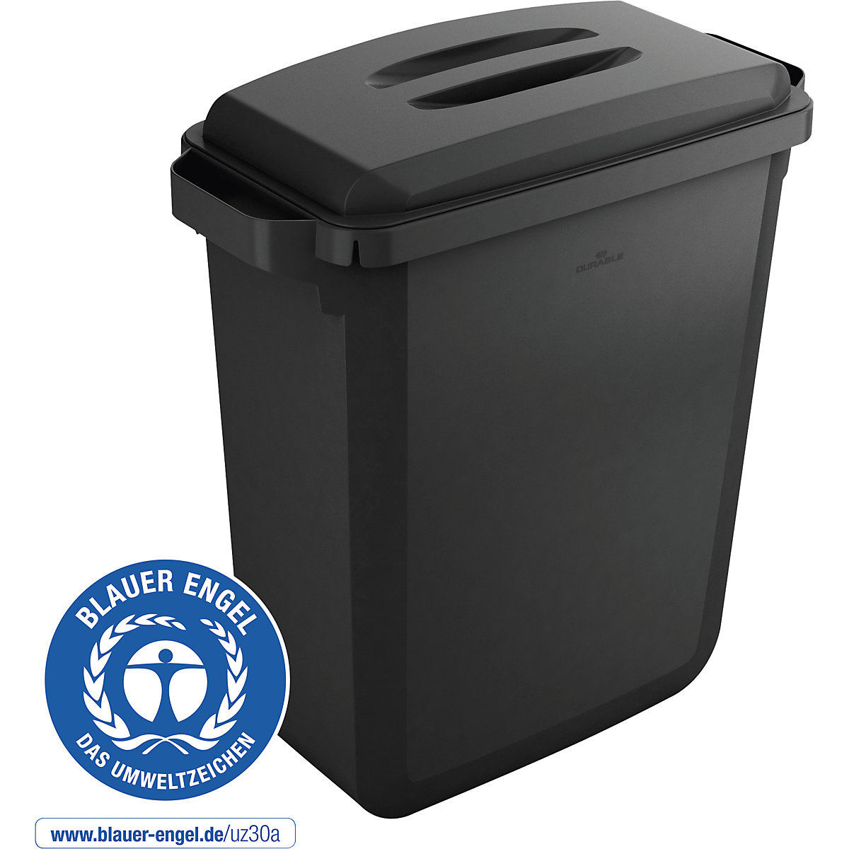 Contenitore per la raccolta differenziata DURABIN® ECO – DURABLE, capacità 60 l, alt. x largh. x prof. 645 x 590 x 282 mm, nero-0