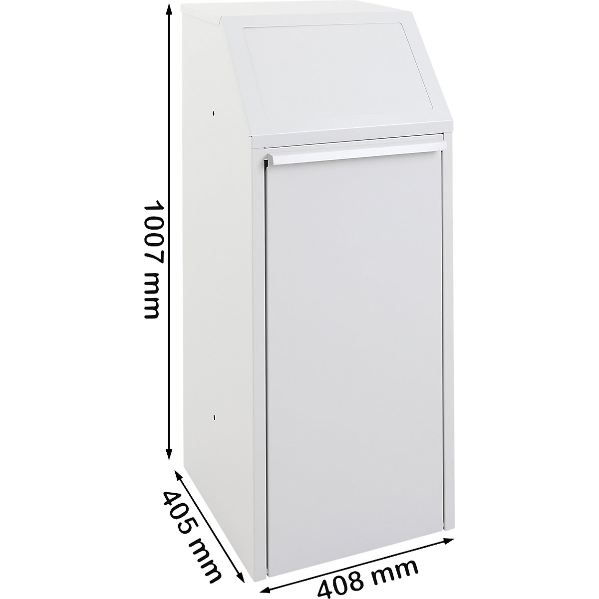 Contenitore per la raccolta differenziata in lamiera d'acciaio (Foto prodotto 2)-1