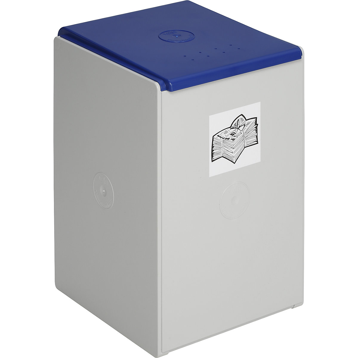 Contenitore per la raccolta differenziata in plastica – VAR, contenitore singolo con capacità di 60 l, blu-0