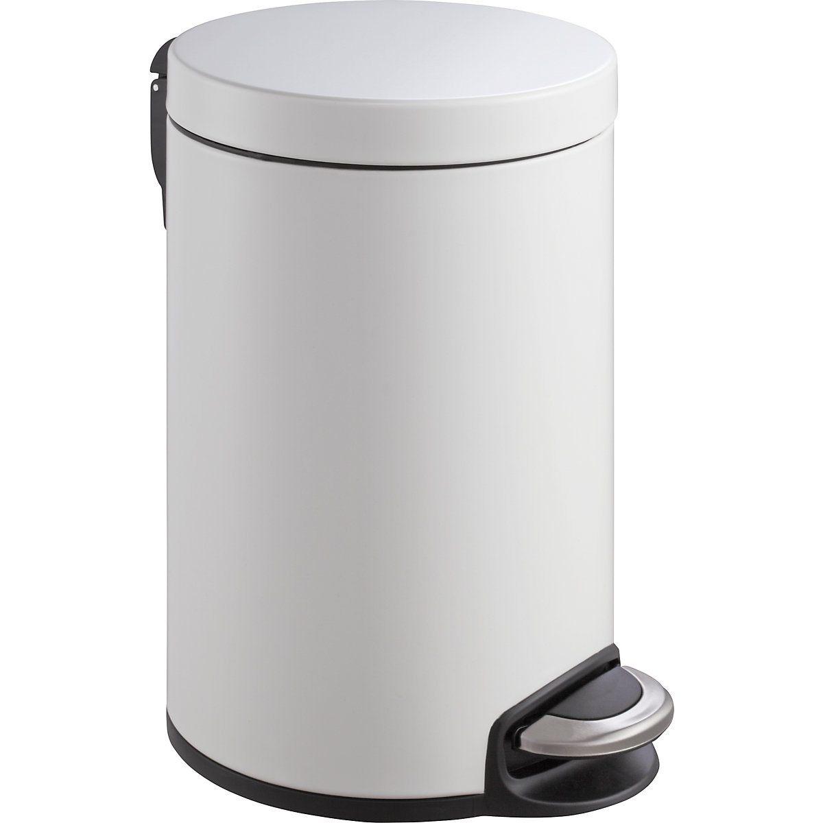 Bidone per rifiuti a pedale, capacità 12 l, Ø x alt. 250 x 400 mm., a partire da 2 pz, bianco-0