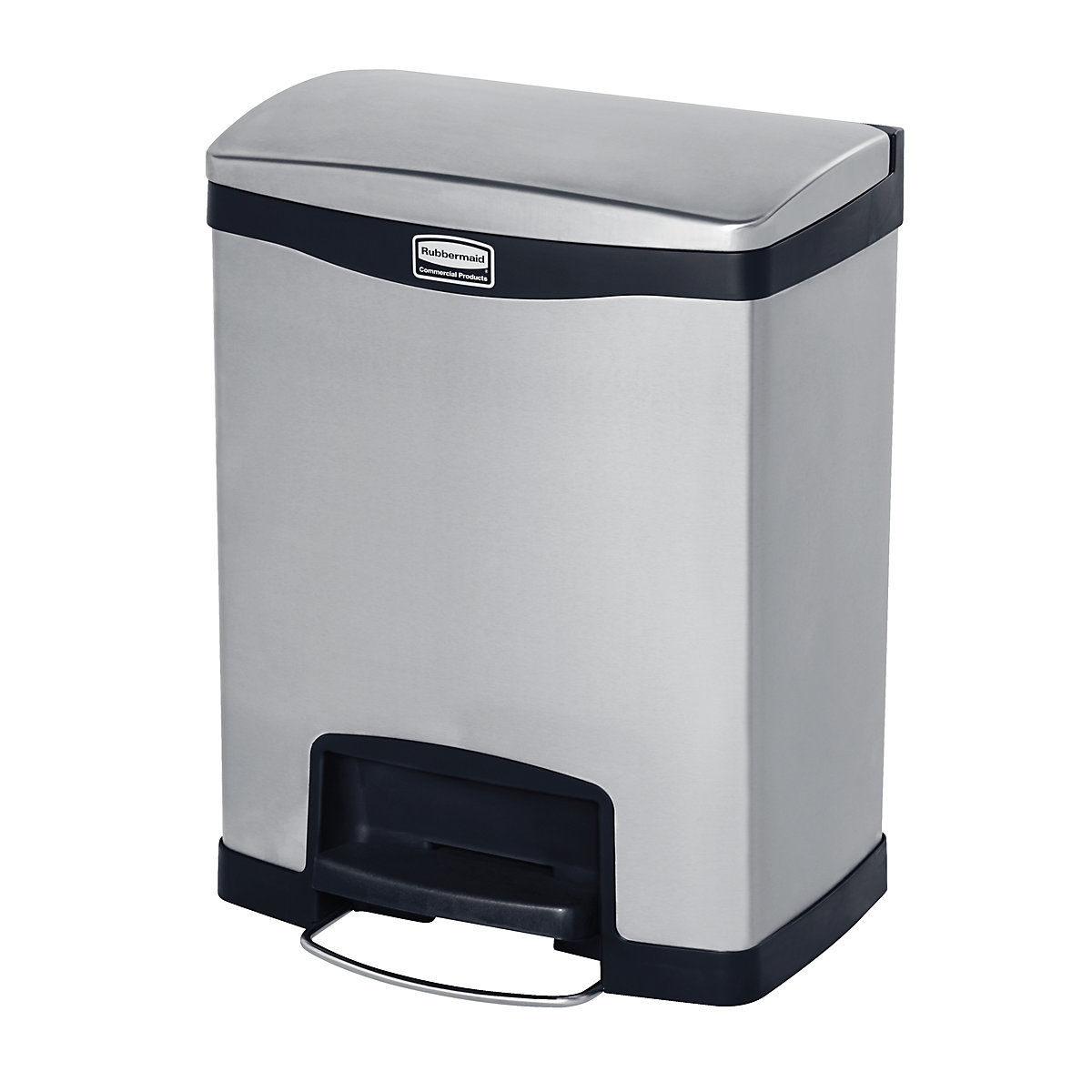 Contenitore a pedale SLIM JIM® – Rubbermaid, in acciaio inox, capacità 30 l-0