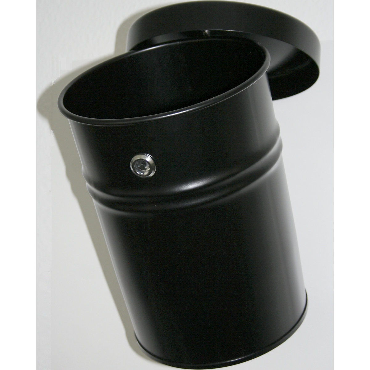 Contenitore per rifiuti a muro, con serratura, capacità 16 l, alt. x Ø 340 x 245 mm, nero-0