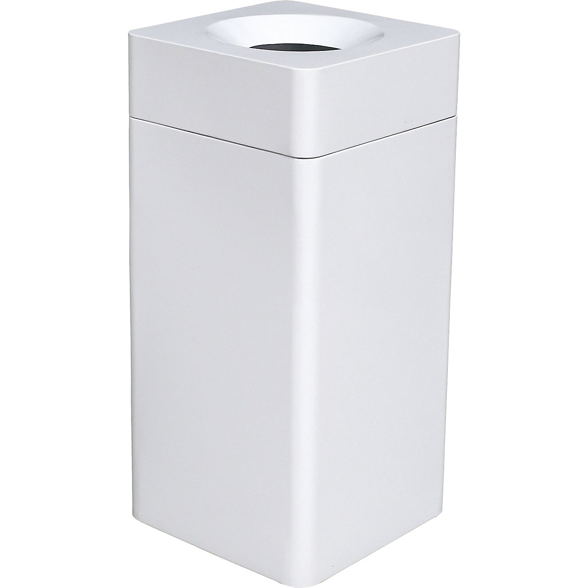 Contenitore rifiuti, forma quadrata – Probbax, capacità 42 l, largh. x alt. x prof. 350 x 760 x 350 mm, bianco-0