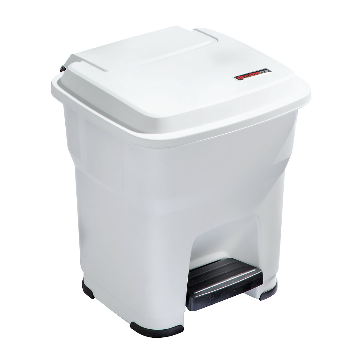 Pattumiera a pedale HERA – rothopro, capacità 35 l, largh. x alt. x prof. 390 x 440 x 390 mm, bianco-0