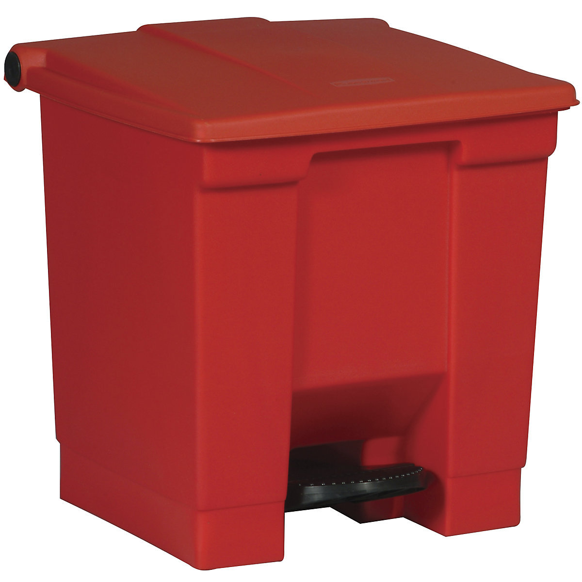 Pattumiera a pedale, industria – Rubbermaid, in polietilene, capacità 30 l, rosso-0