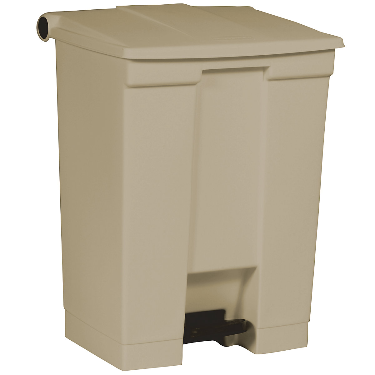 Pattumiera a pedale, industria – Rubbermaid, in polietilene, capacità 68 l, beige-0