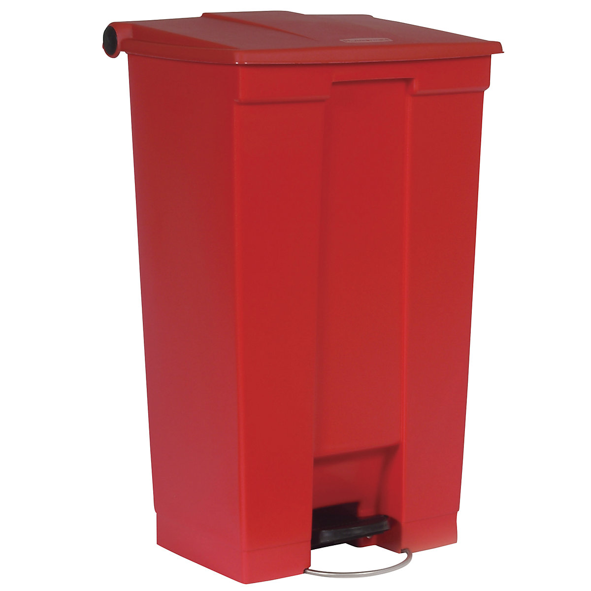 Pattumiera a pedale, industria – Rubbermaid, in polietilene, capacità 87 l, rosso-0