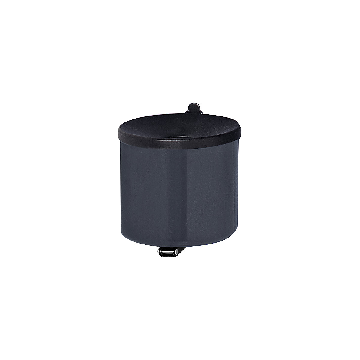 Posacenere a muro di sicurezza, altezza 145 mm, Ø 150 mm, lamiera d'acciaio, grafite-0